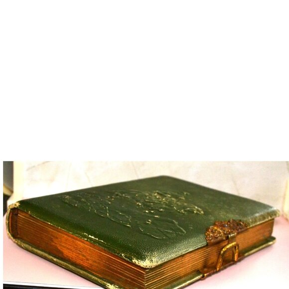 Victorian Photo Album With Antique Photogaphs Embossed Cover & Ornate Clasp” - Picture 4 of 14